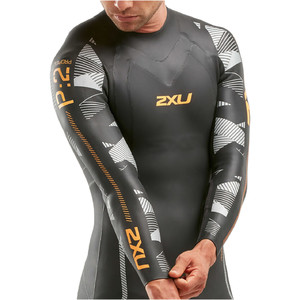 2022 2XU Hombres P:2 Propel Swim Neopreno MW4990C - Black / Orange Fizz